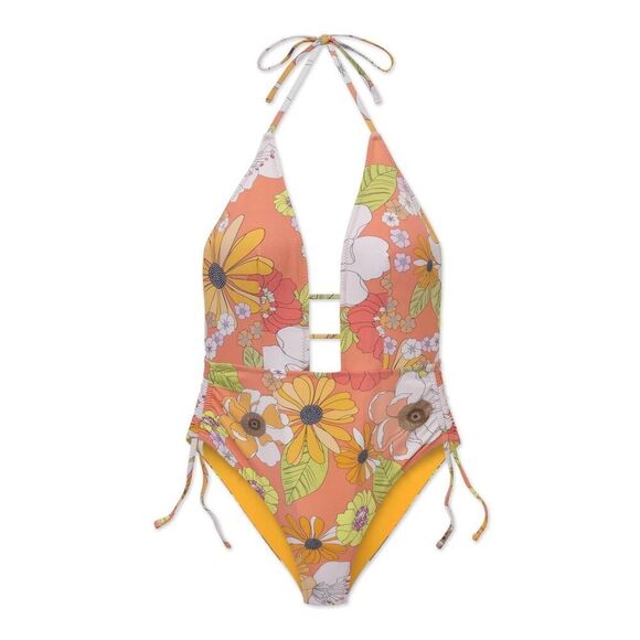 New. WET L.A. plunge floral swimsuit. X-Small. Retails $178 - Picture 6 of 12